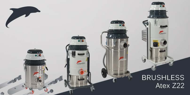 Aspiradores industriales Atex 22 con motor brushless
