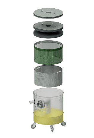 Delfin_Baño_de_fluidos para inertizar polvo explosivo